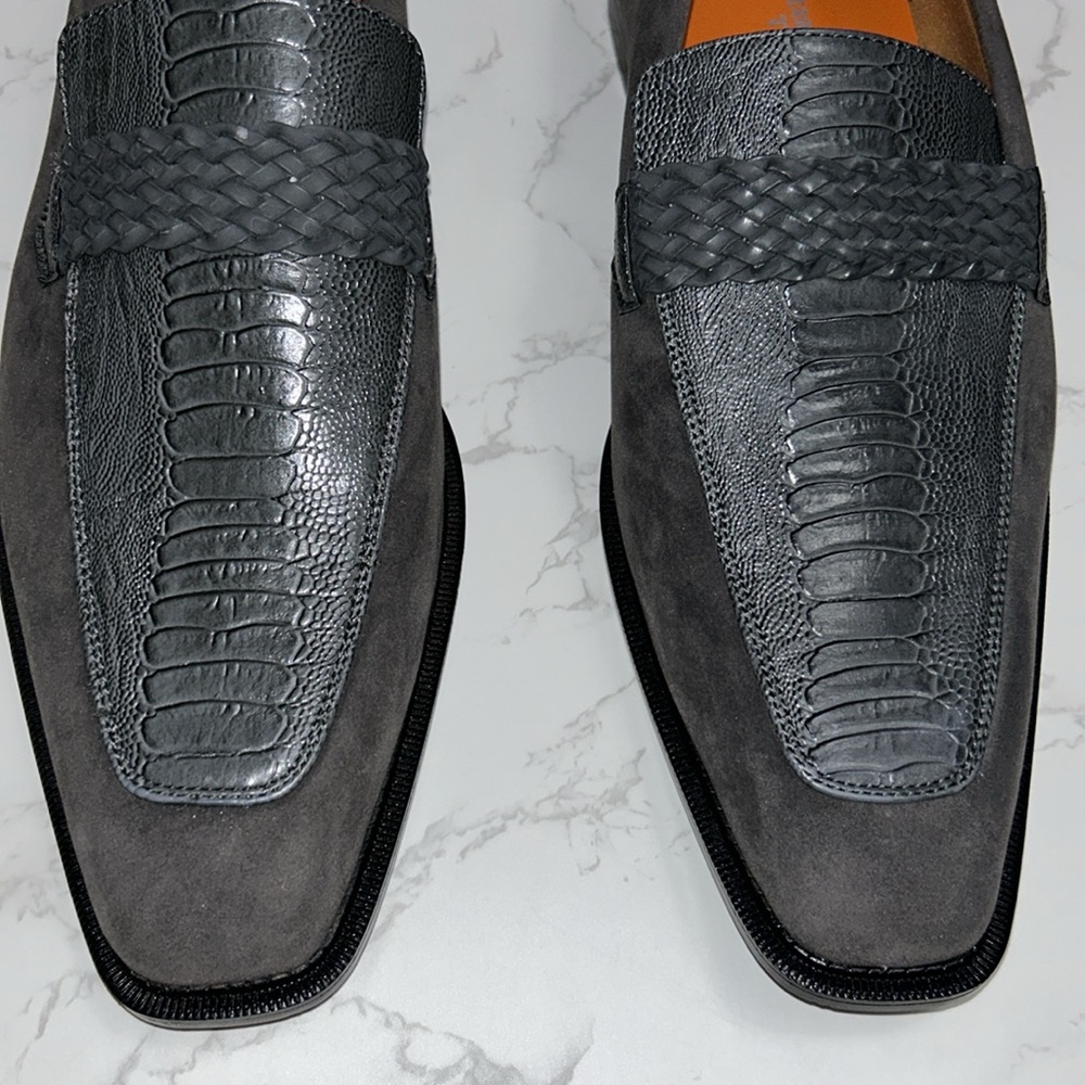 NWOT MENS Antonio Cerrelli Elite Gray Formal Shoes - Picture 13 of 13